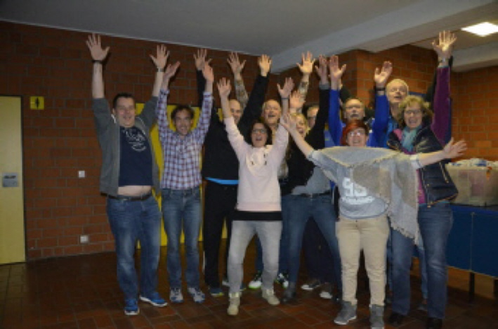 Mixed-Mannschaft nach erfolgreicher Beendigung des 28. Hobby-Mixed-Turniers 2017