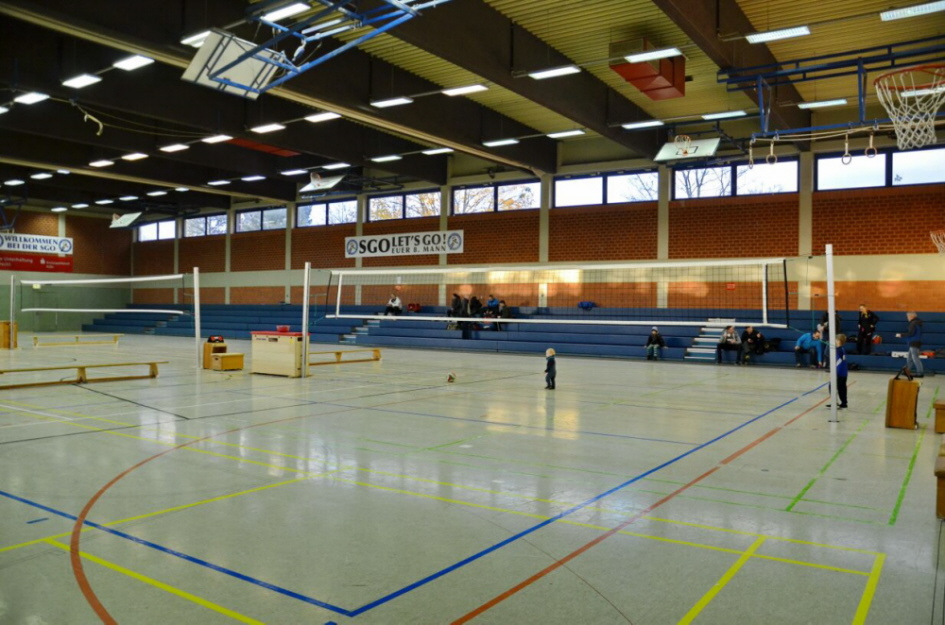 Nach dem Aufbau der Spielfelder gegen 08:30 Uhr